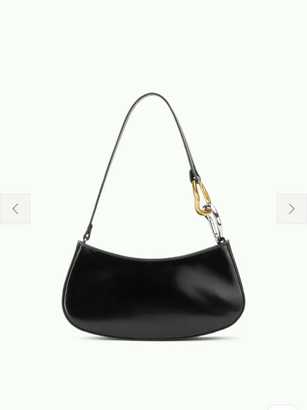 STAUD Black Ollie Patent Shoulder Bag - Picture 2 of 8